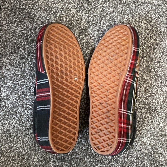 Platform Tartan Plaid Slip On Vans - Picture 3 of 6